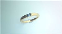 Ringe Sommer Dame Anello Con Pietra in Gelbgold Zaffiro ZAF BAGUETTE B & B - ZAF BAGUETTE B & B